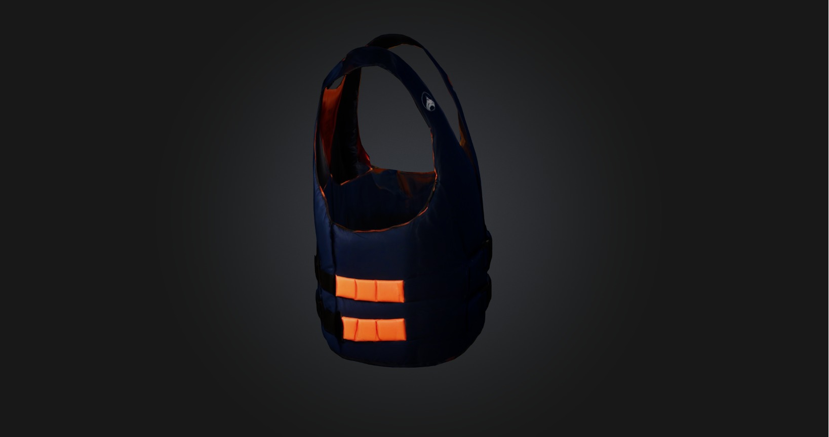 Life jacket Low-poly 3D model_5