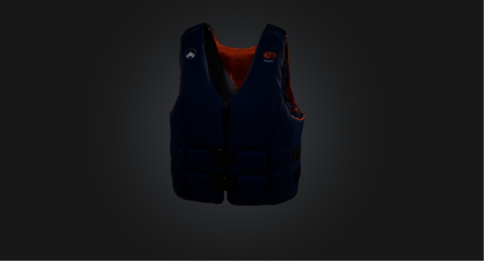Life jacket Low-poly 3D model_2