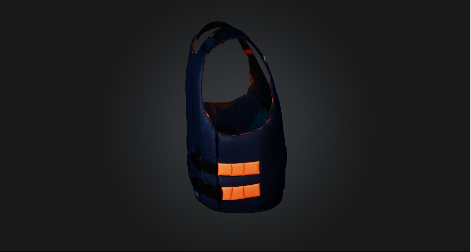 Life jacket Low-poly 3D model_6