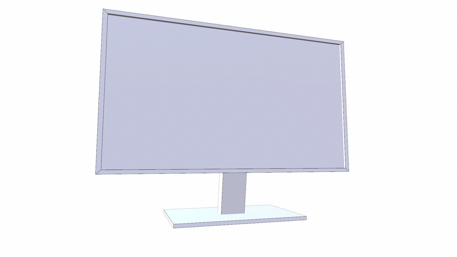 Monitor Low-poly 3D model_7
