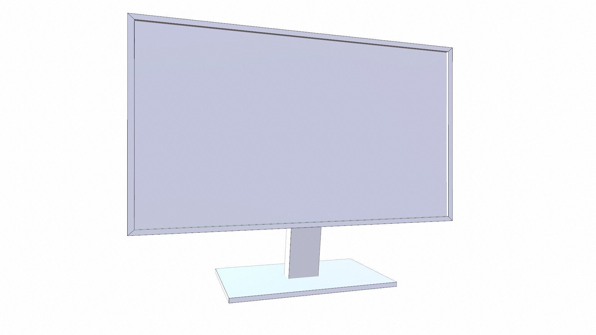 Monitor Low-poly 3D model_8