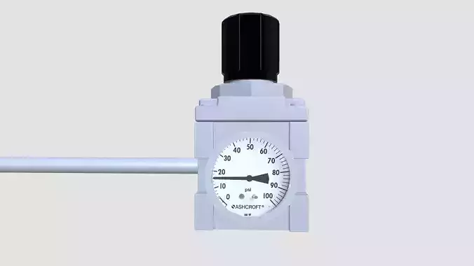 Pressure Meter Low-poly 3D model