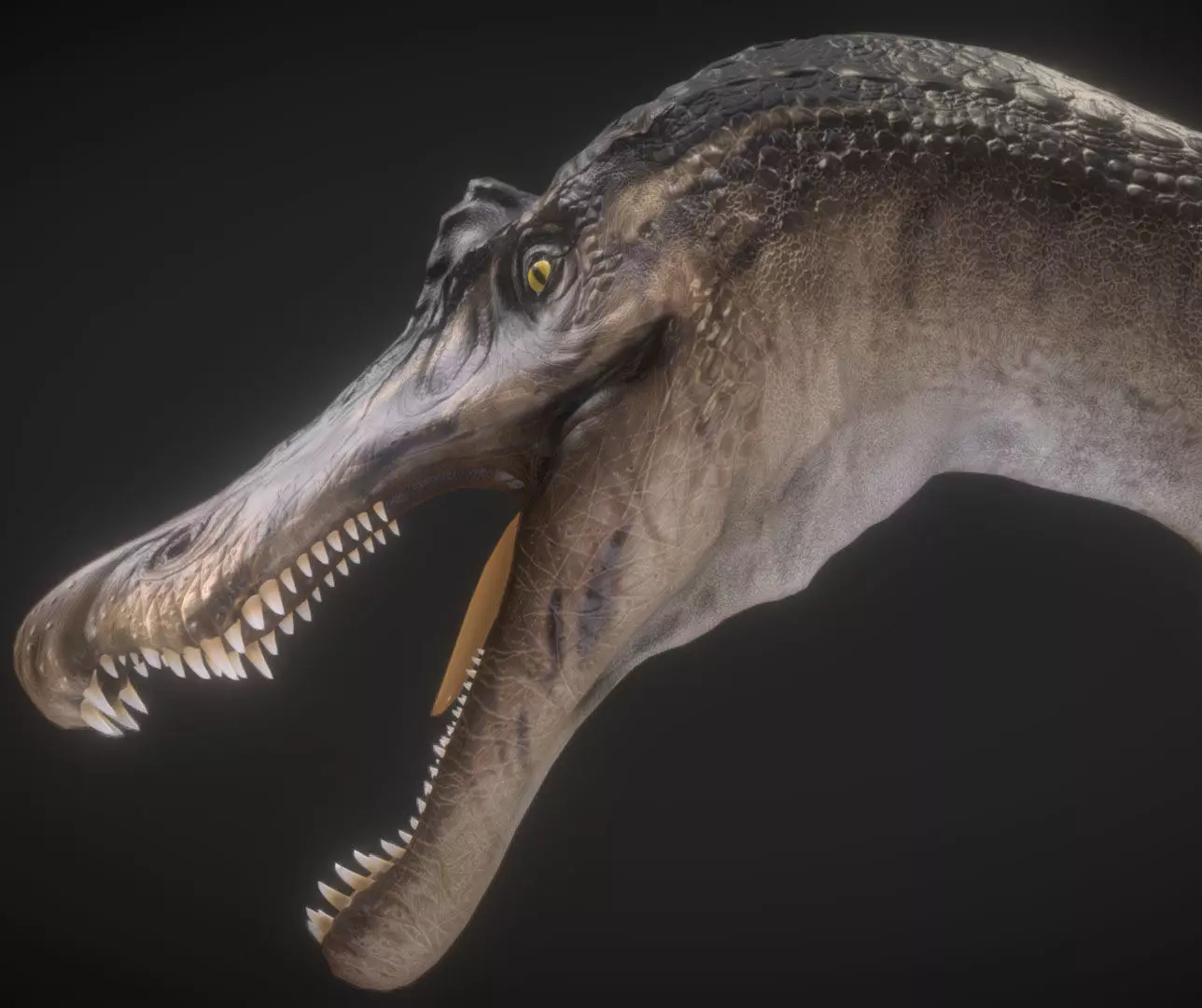 Baryonyx Low-poly 3D model