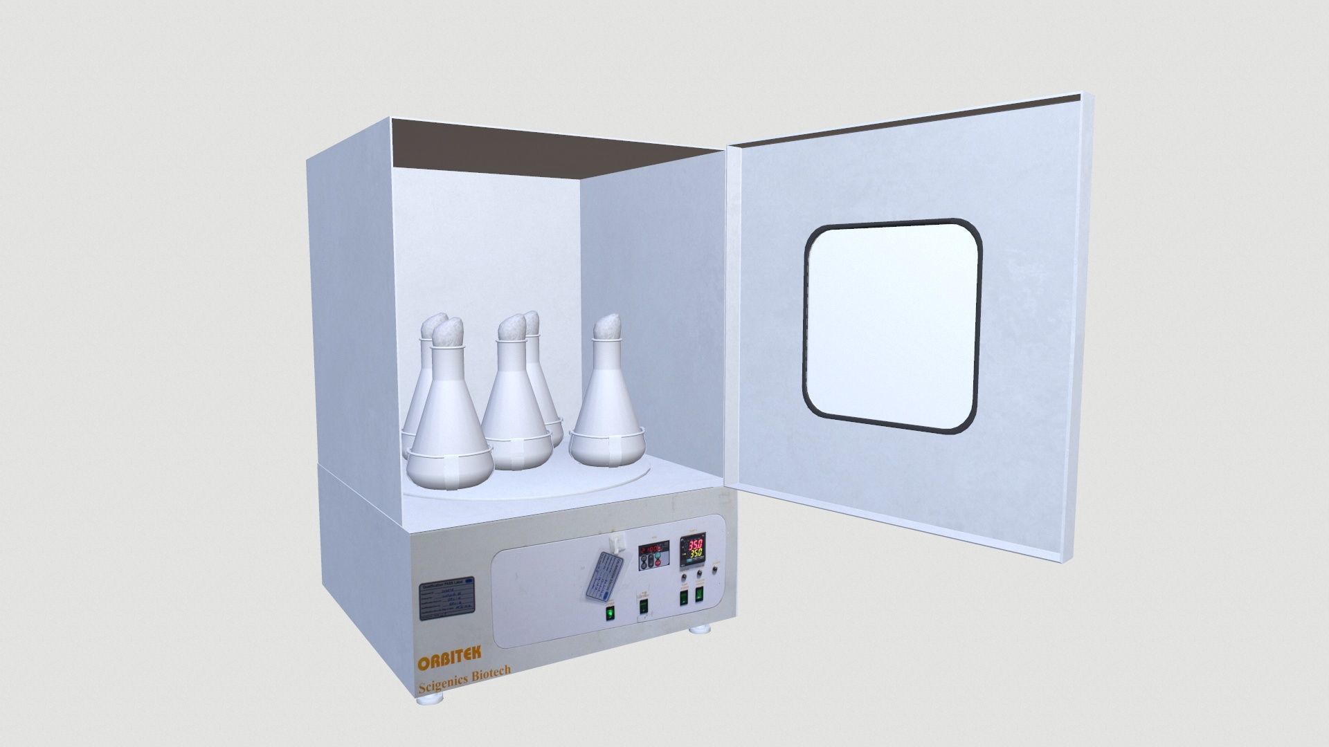 Incu-Shaker With Non-Slip Rubber Flat Mat Platform Low-poly 3D model_10