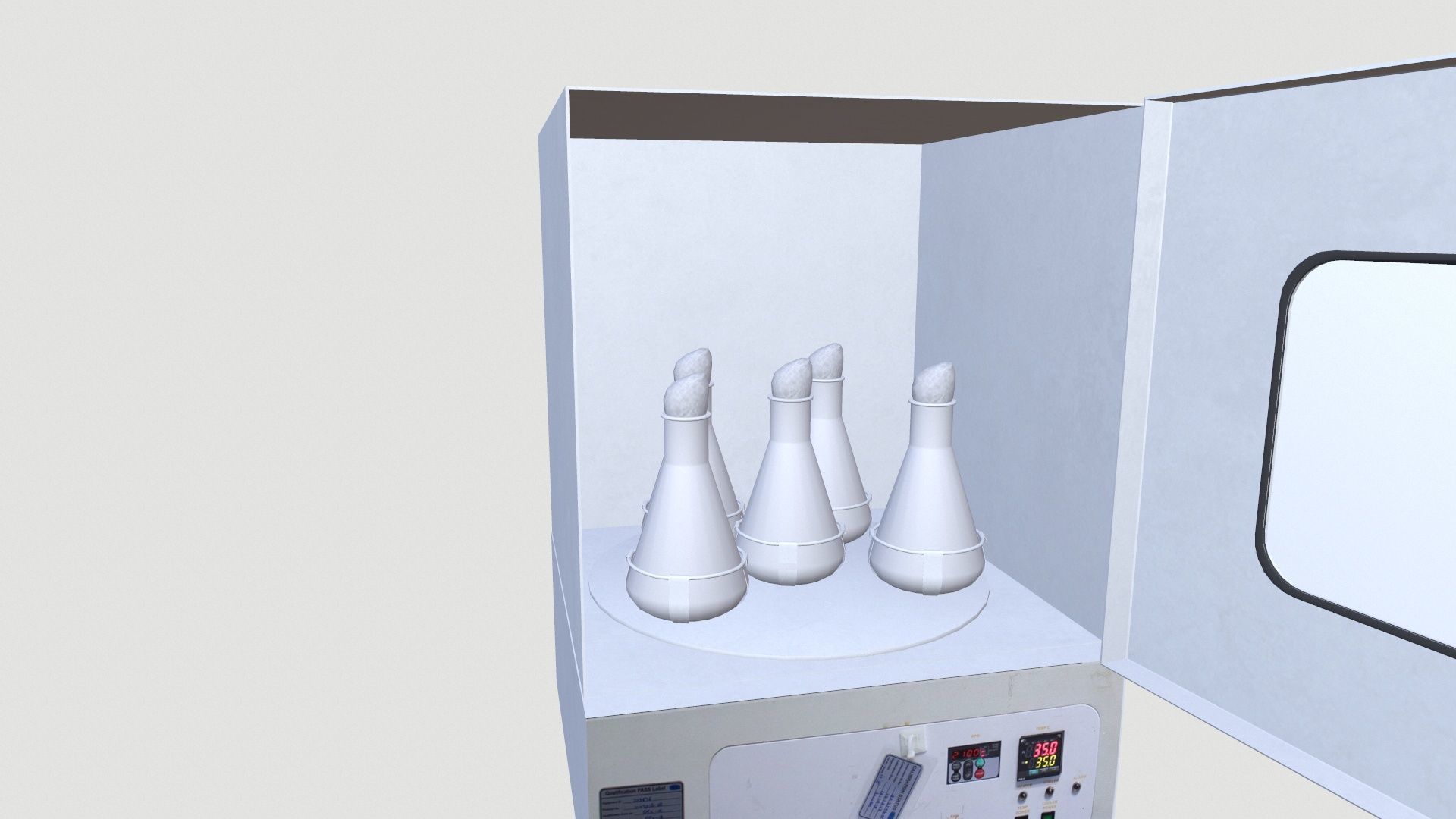 Incu-Shaker With Non-Slip Rubber Flat Mat Platform Low-poly 3D model_7