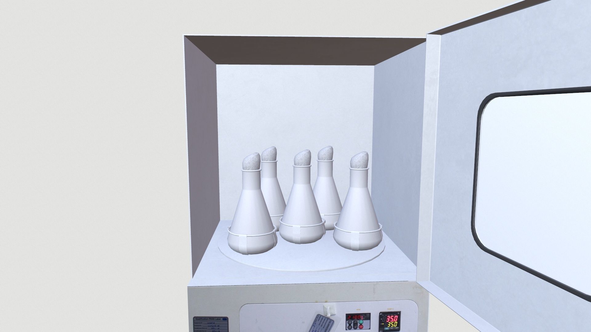 Incu-Shaker With Non-Slip Rubber Flat Mat Platform Low-poly 3D model_8