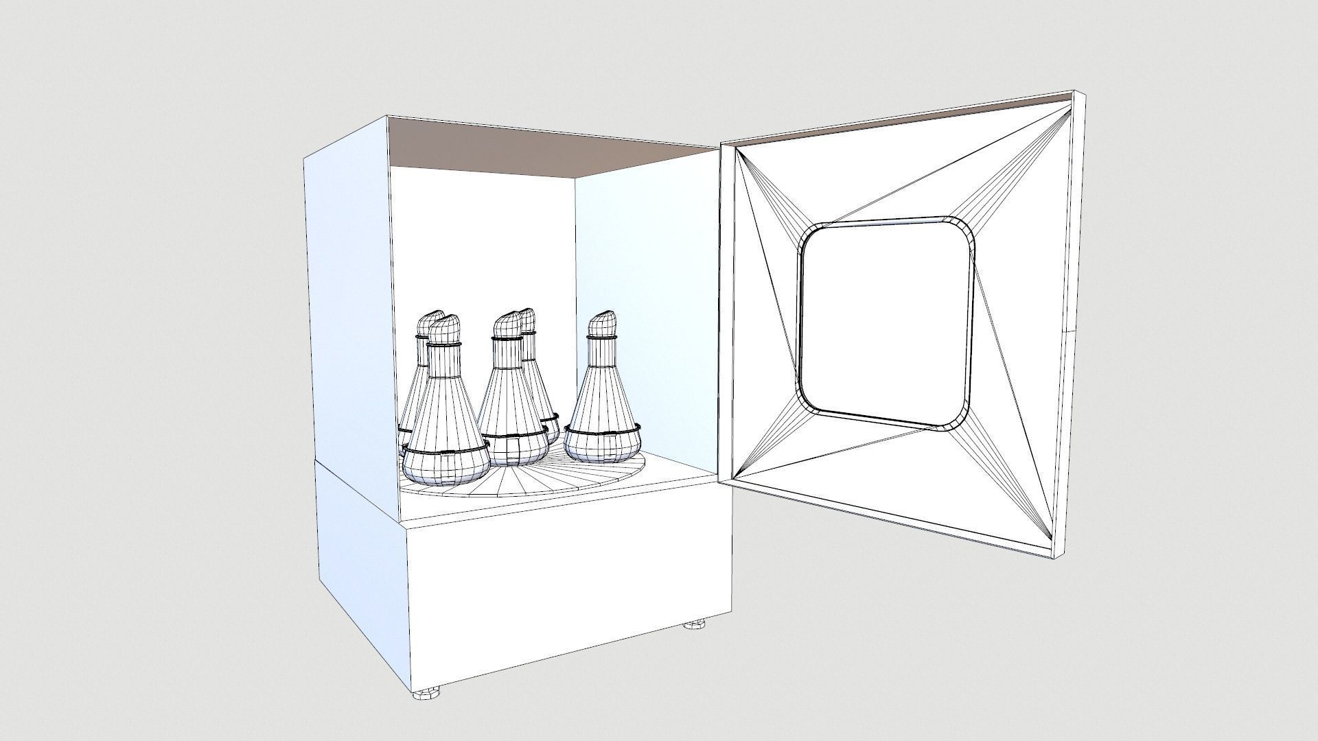 Incu-Shaker With Non-Slip Rubber Flat Mat Platform Low-poly 3D model_11