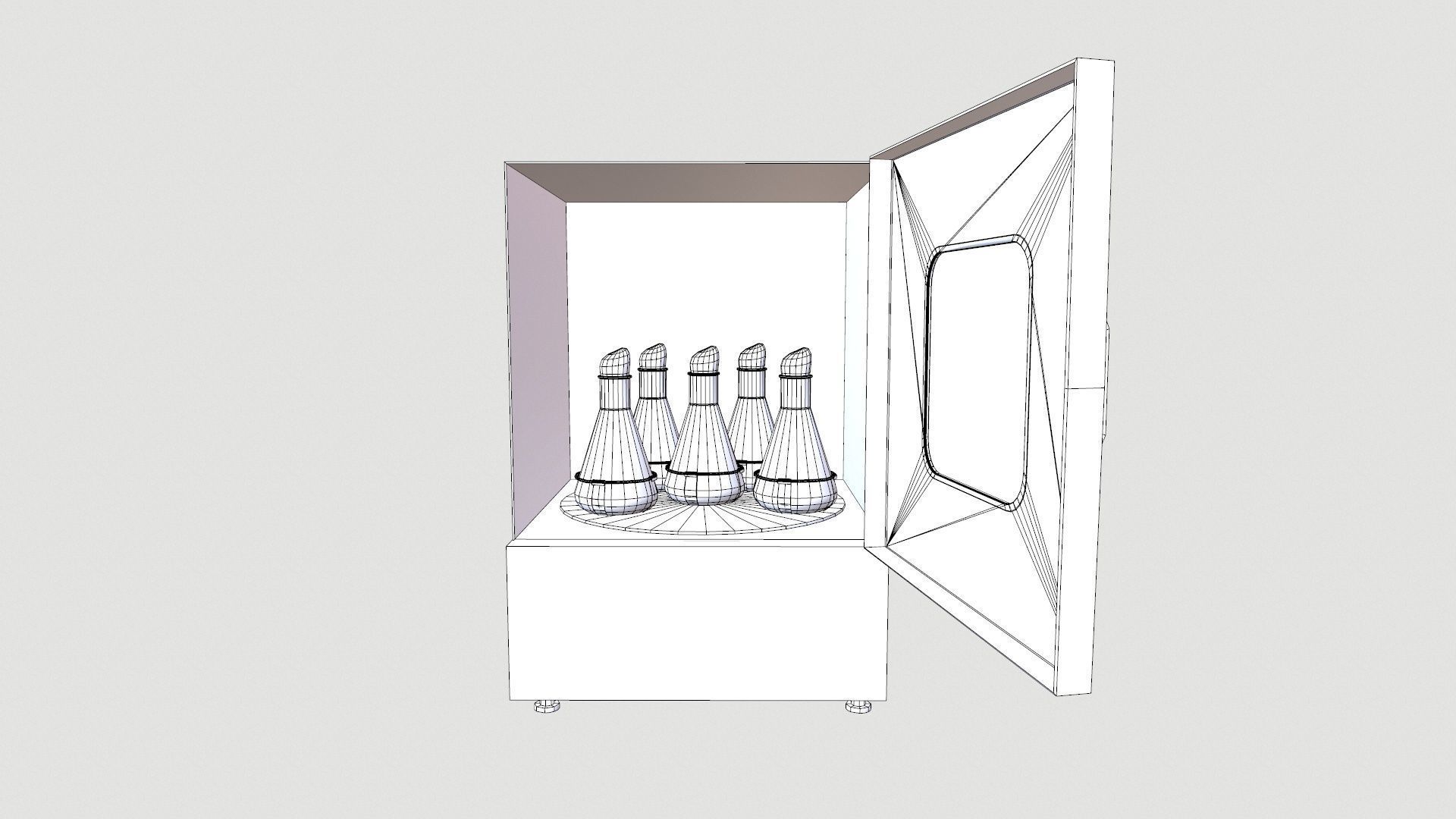 Incu-Shaker With Non-Slip Rubber Flat Mat Platform Low-poly 3D model_12