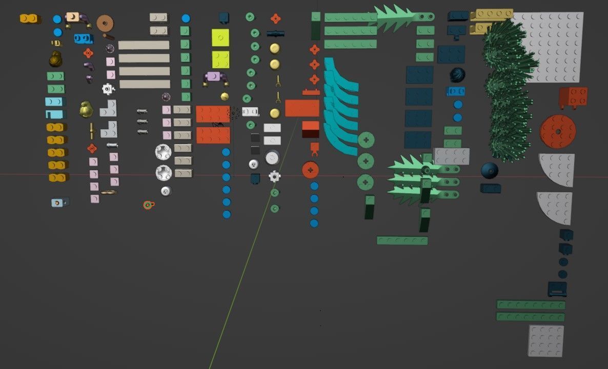 PixelBricks3D - Lego Christmas Town Square  3D print model_2