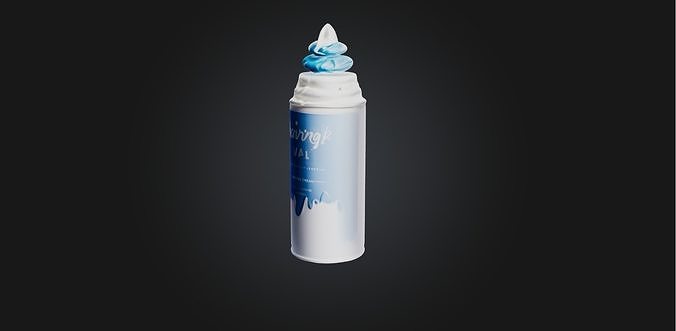 Shaving cream Low-poly 3D model