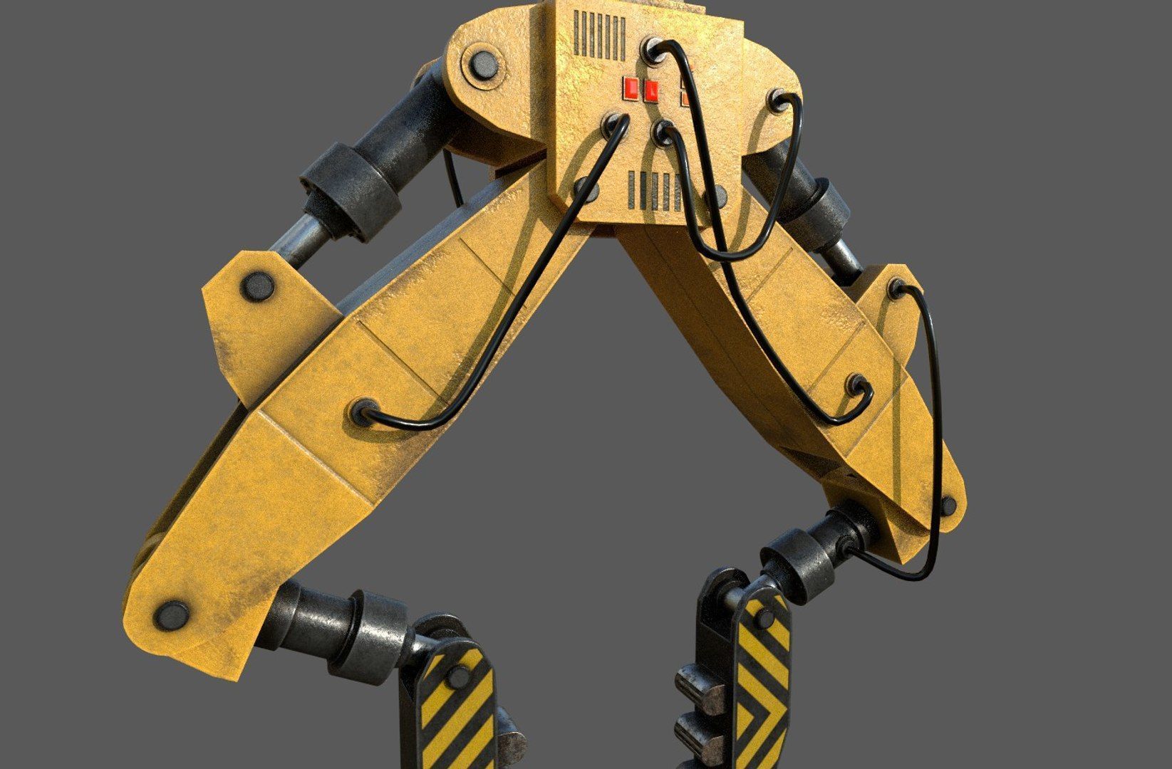 Sci Fi Frog Legged Crane Low-poly 3D model_2