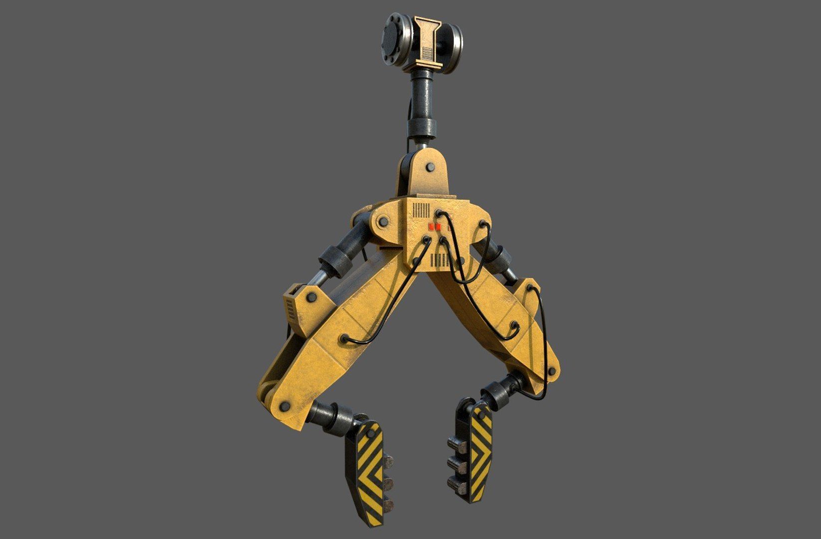 Sci Fi Frog Legged Crane Low-poly 3D model_1