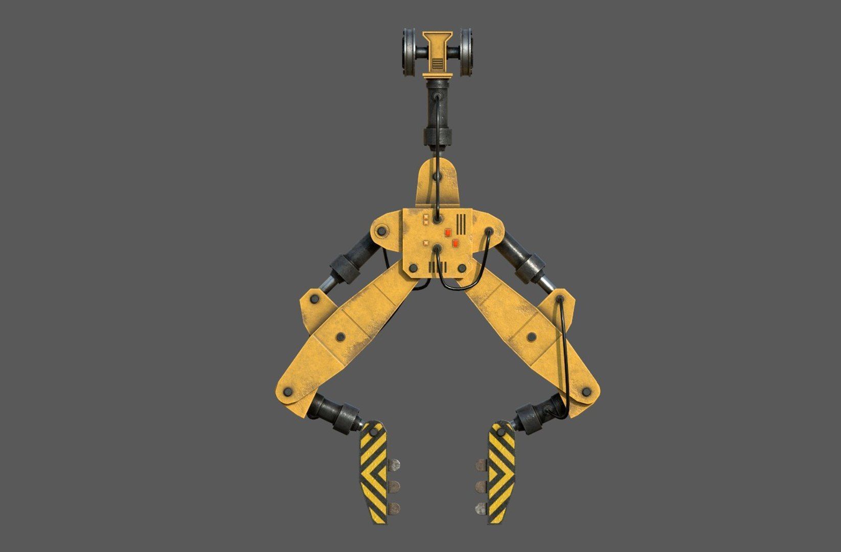 Sci Fi Frog Legged Crane Low-poly 3D model_4