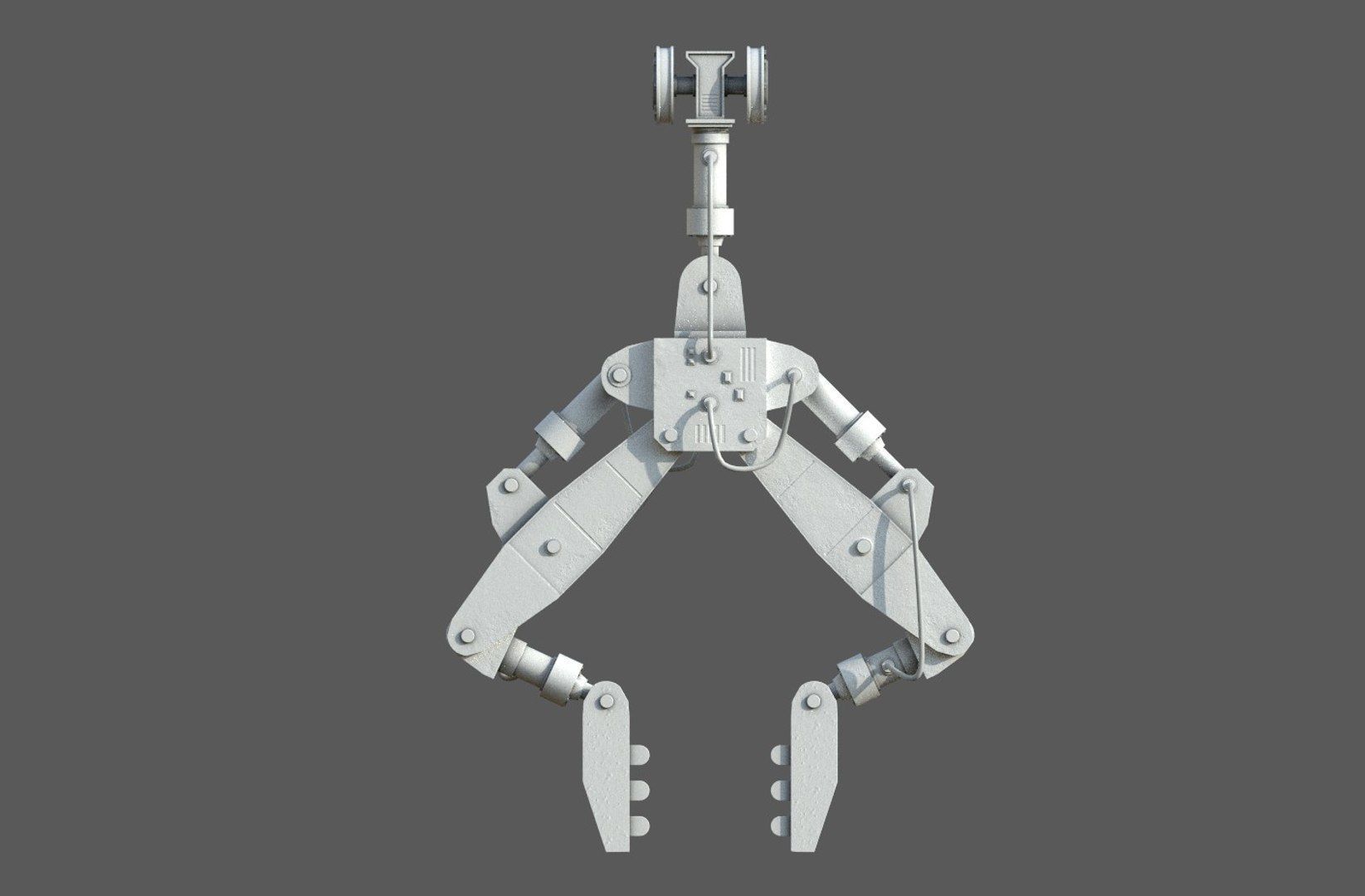 Sci Fi Frog Legged Crane Low-poly 3D model_10