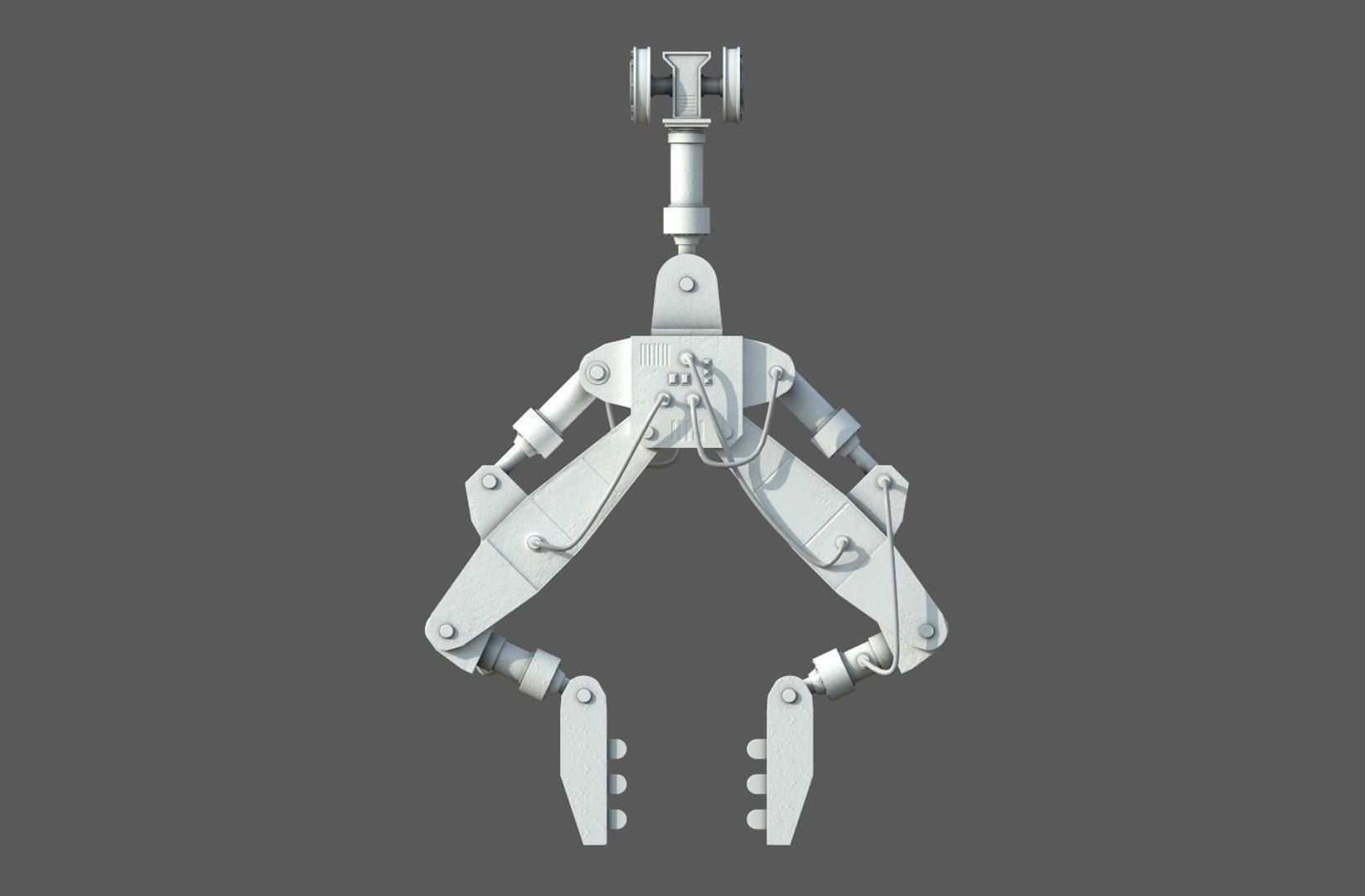Sci Fi Frog Legged Crane Low-poly 3D model_8