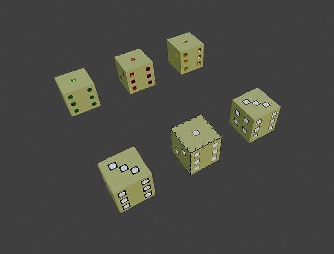 Lowpoly Dice Free low-poly 3D model
