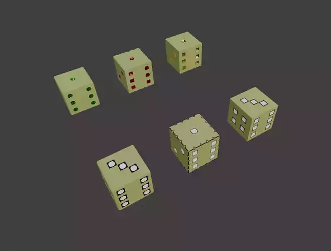 Lowpoly Dice Free low-poly 3D model