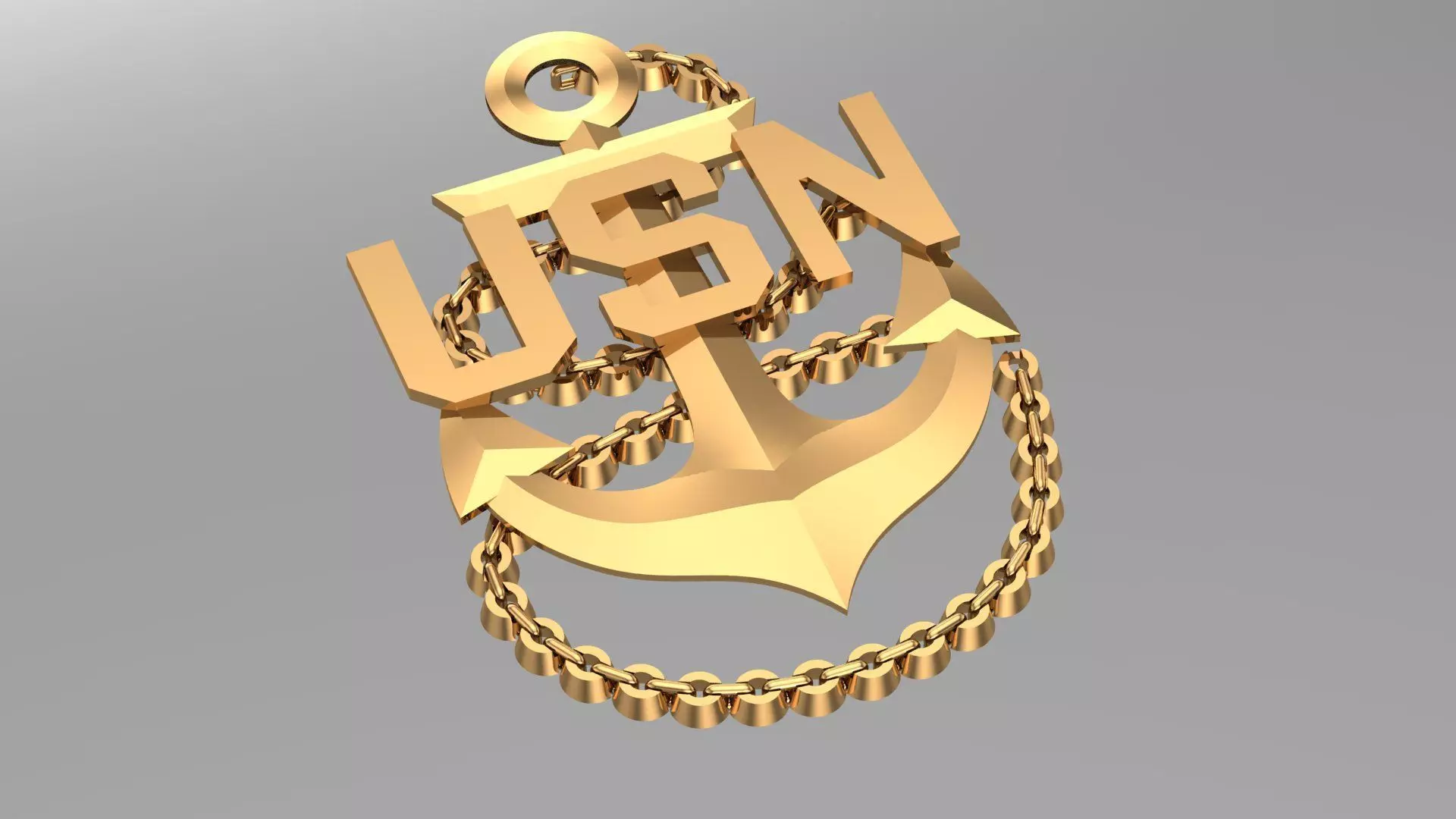 us navy pendant 3D model_0
