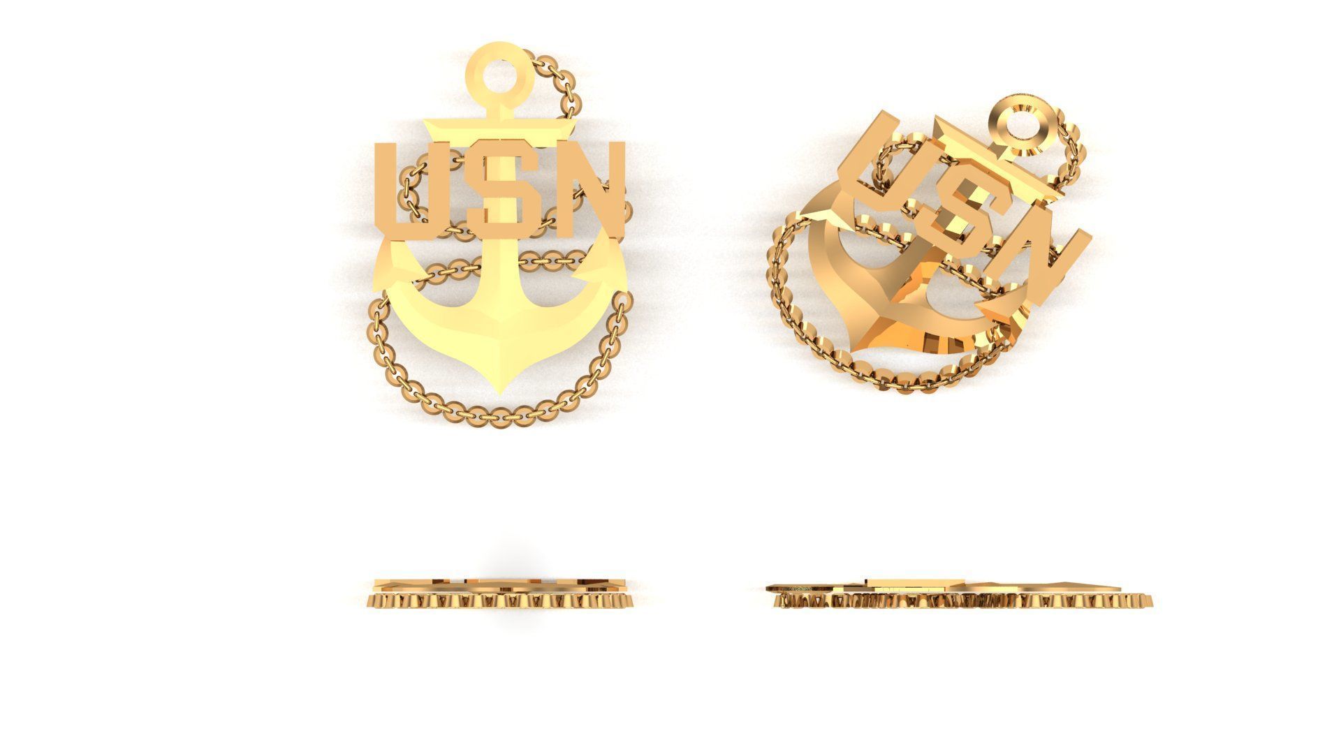 us navy pendant 3D model_3