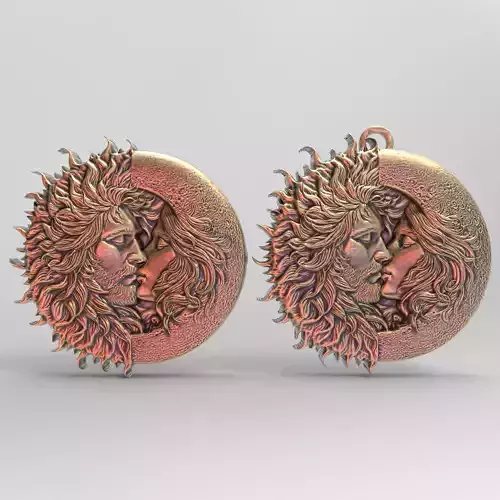 sunmoon love pentant