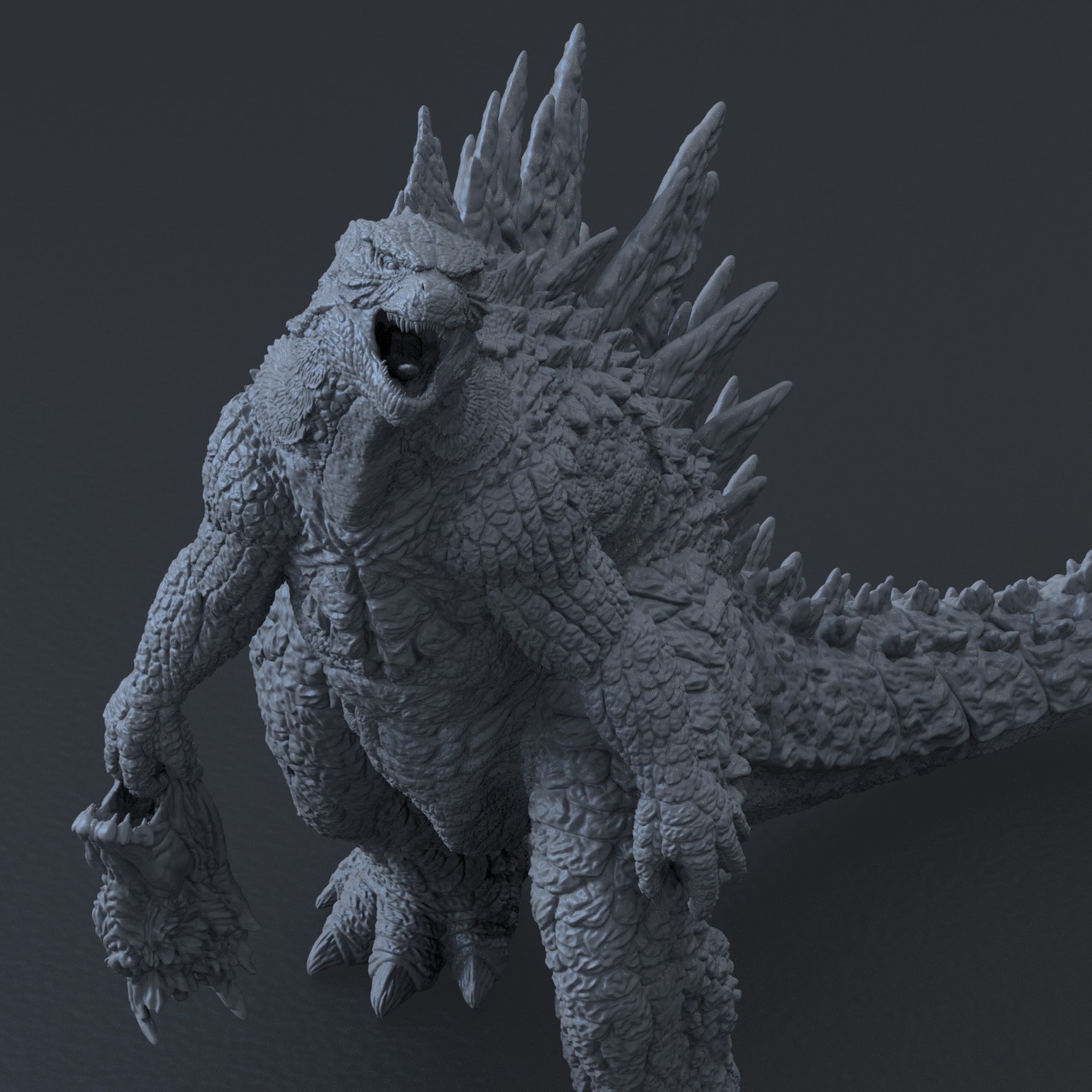 Godzilla 2014 - With Muto Head 3D print model_1