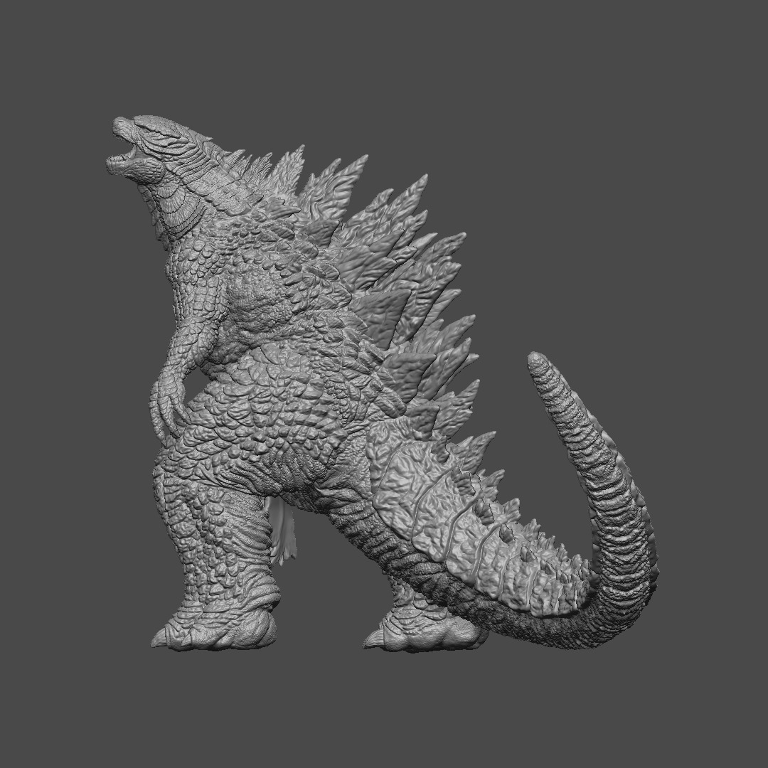 Godzilla 2014 - With Muto Head 3D print model_7