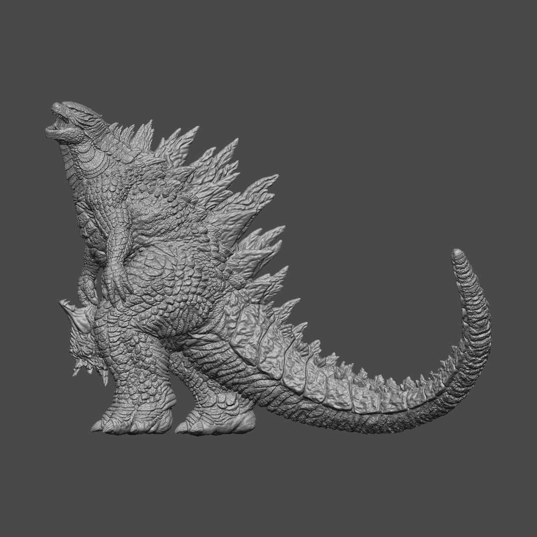 Godzilla 2014 - With Muto Head 3D print model_8