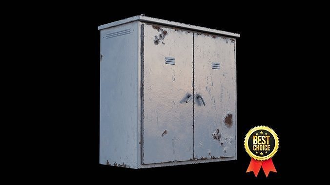 Electric box Low-poly 3D model