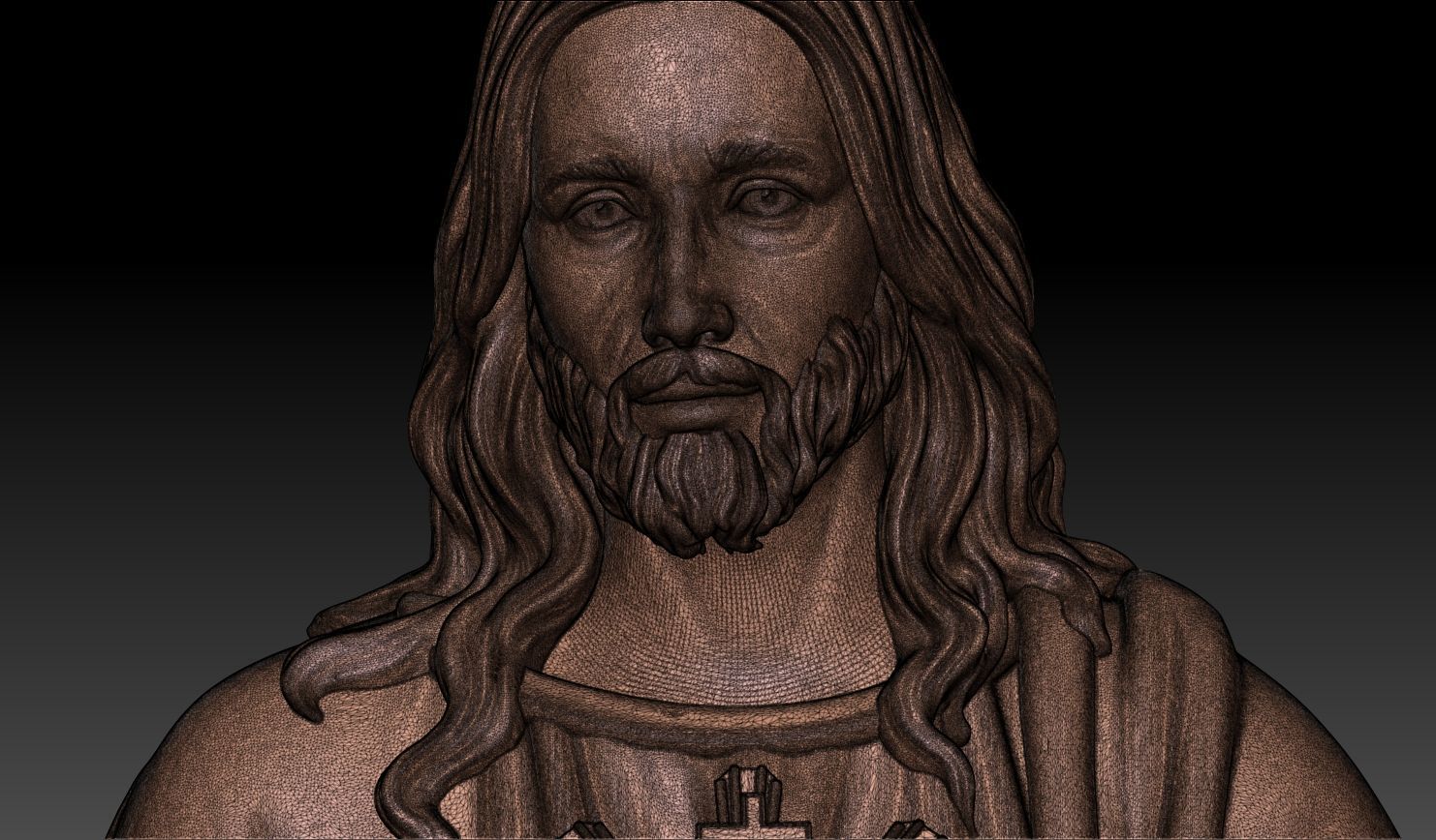 jesus sacred heart 3D print model_7