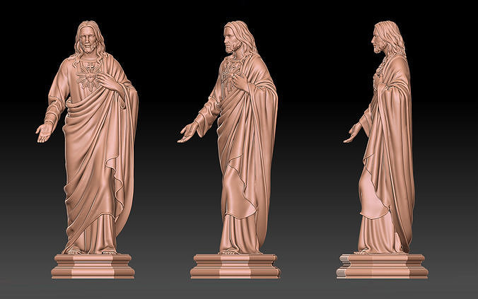 jesus sacred heart 3D print model