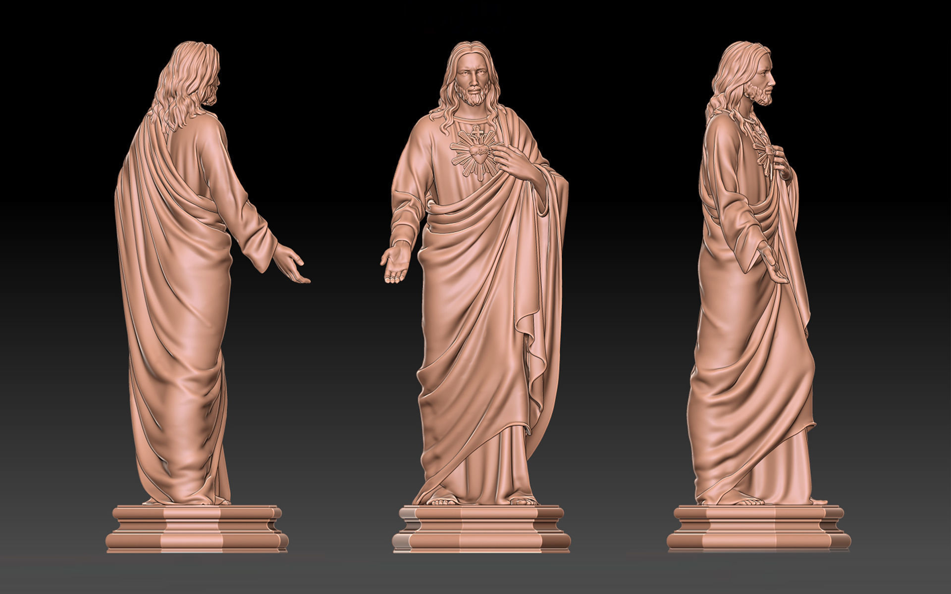 jesus sacred heart 3D print model_1