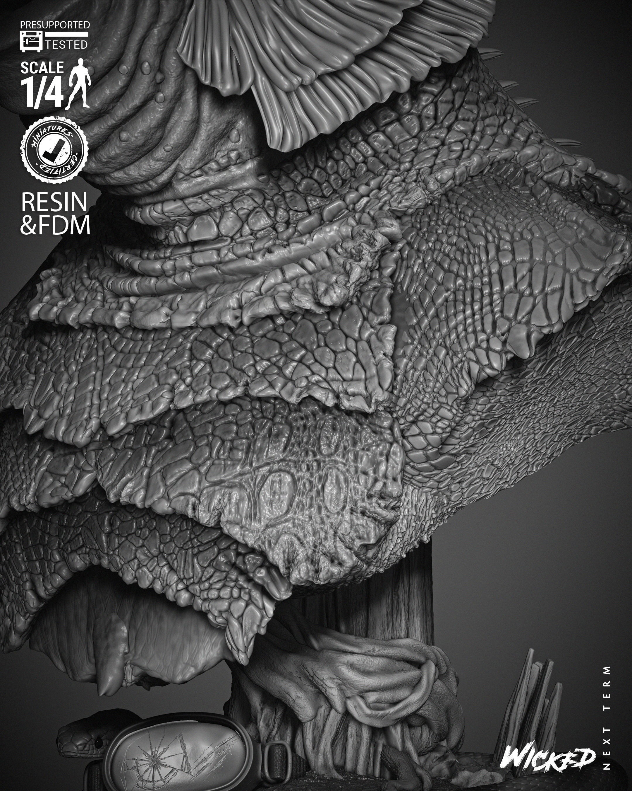 Wicked Movies Creature Of Lagoon Bust 3D print model_39