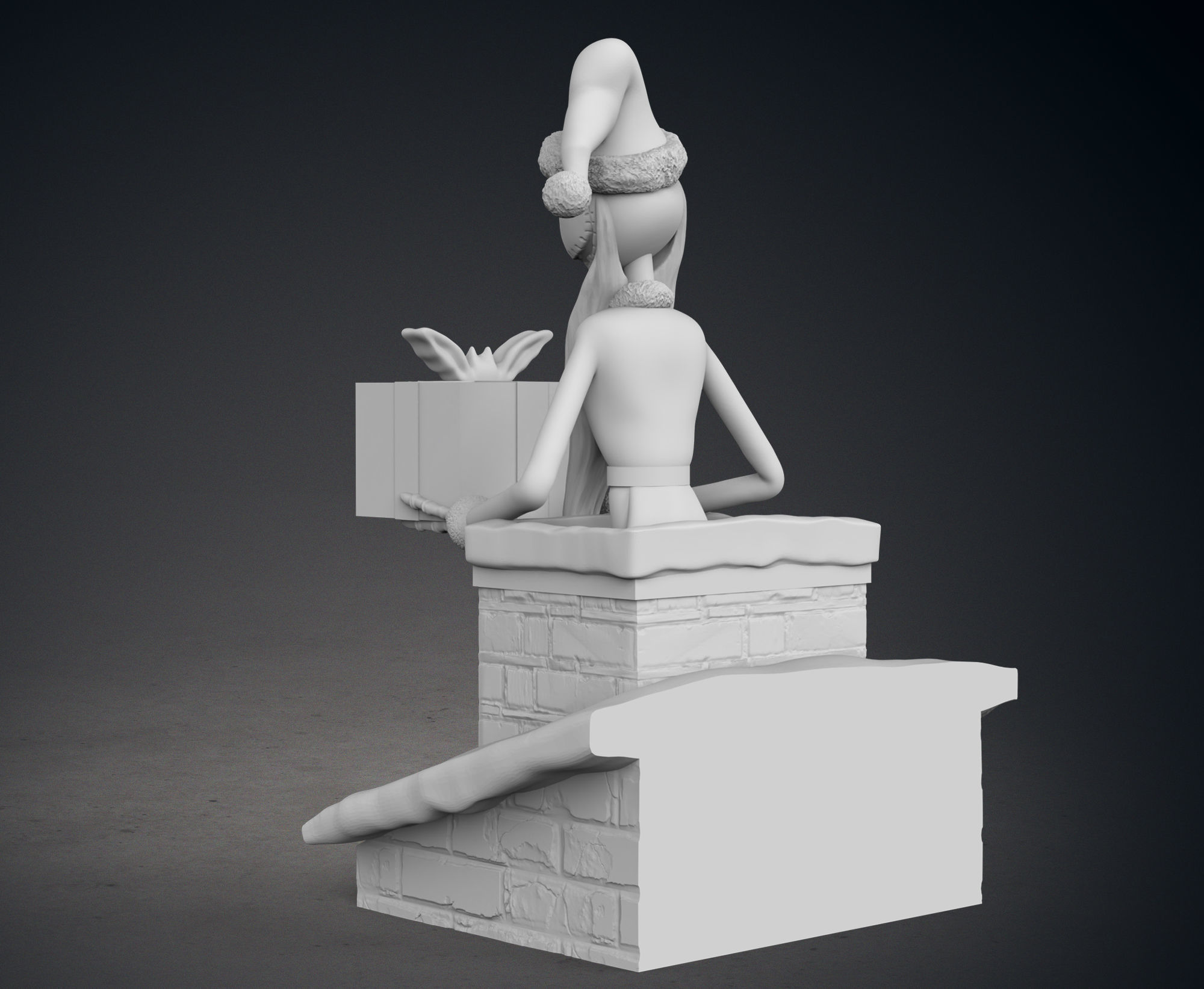 Nightmare Before Christmas Jack Skellington Delivering A Present 3D print model_4