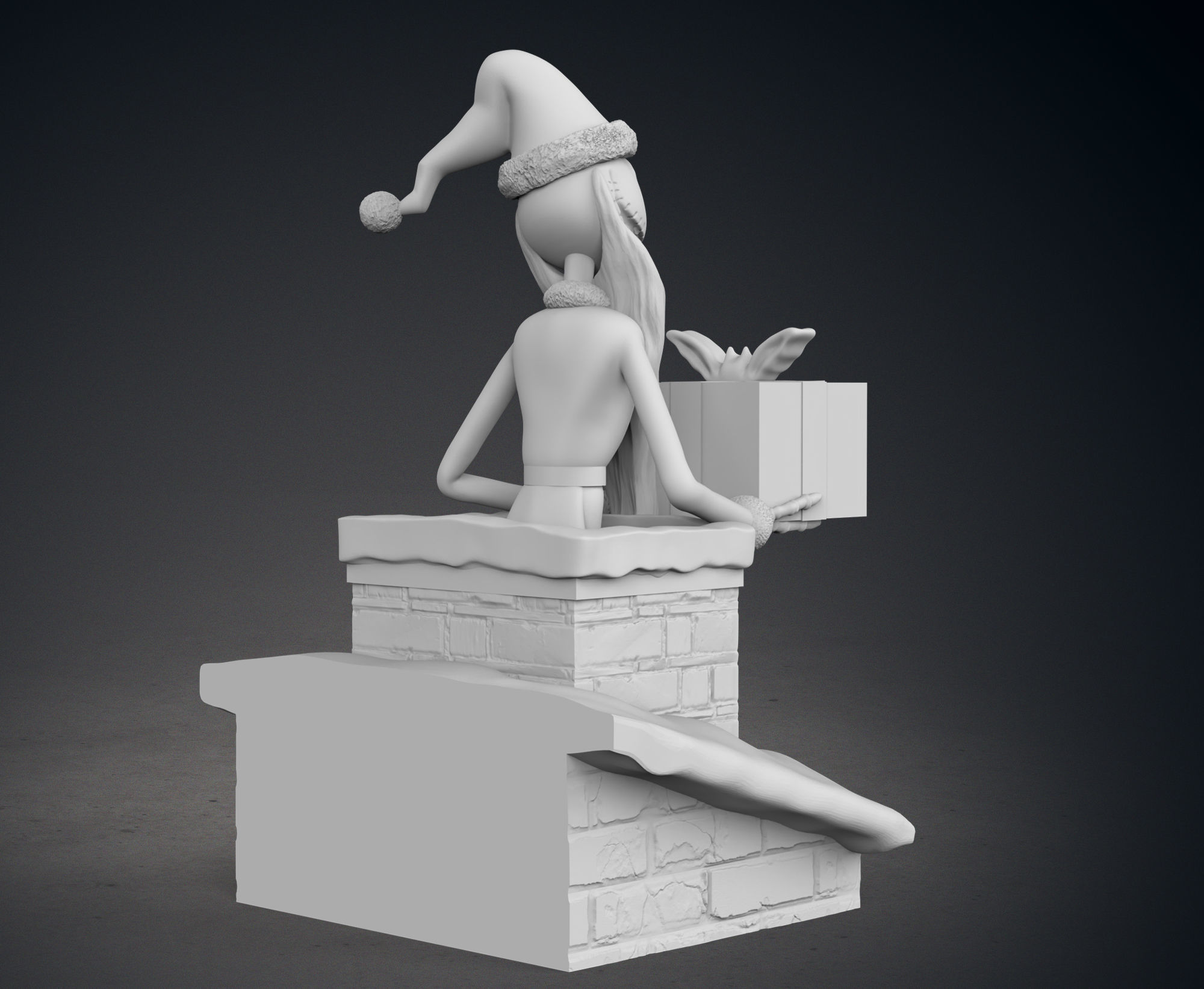 Nightmare Before Christmas Jack Skellington Delivering A Present 3D print model_6