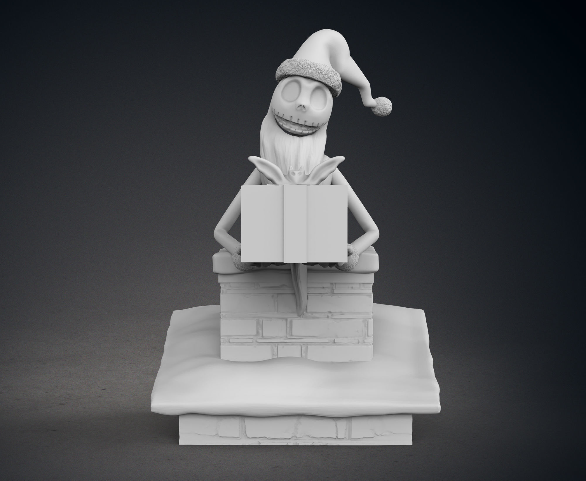 Nightmare Before Christmas Jack Skellington Delivering A Present 3D print model_9