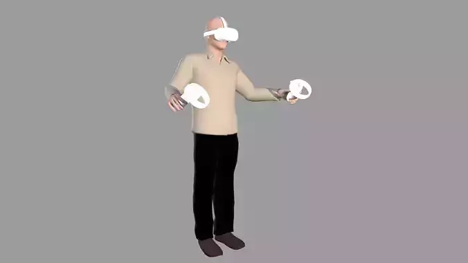 VR Character Boy Low-poly 3D model