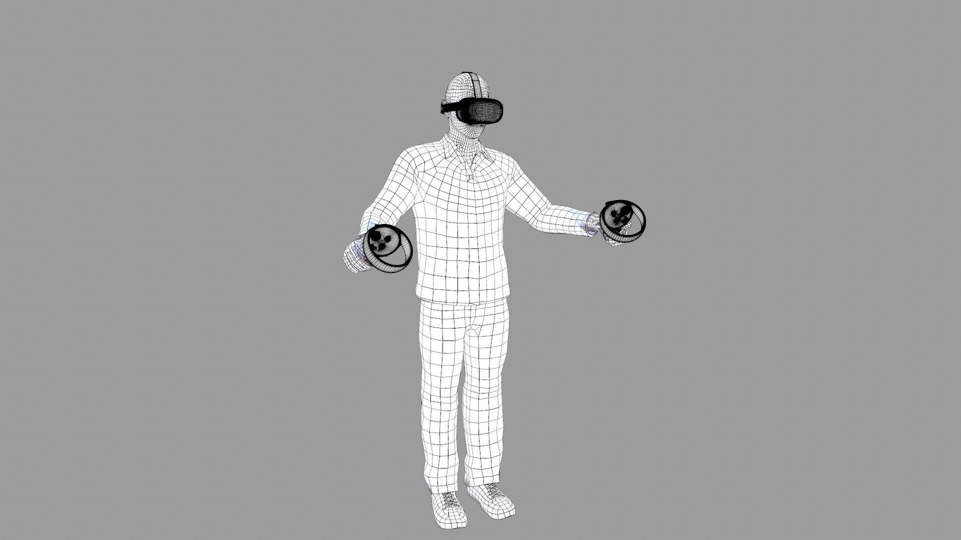 VR Character Boy Low-poly 3D model_15