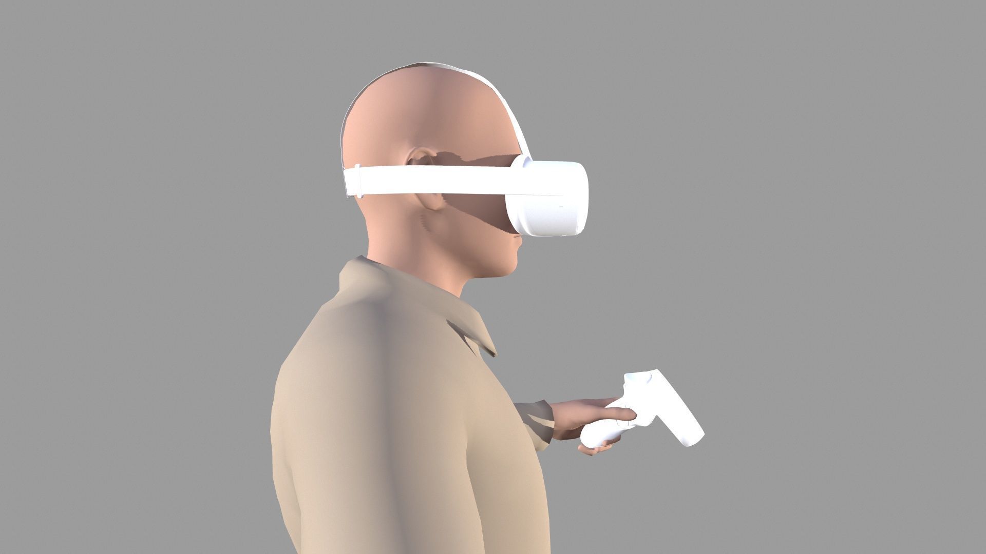 VR Character Boy Low-poly 3D model_12
