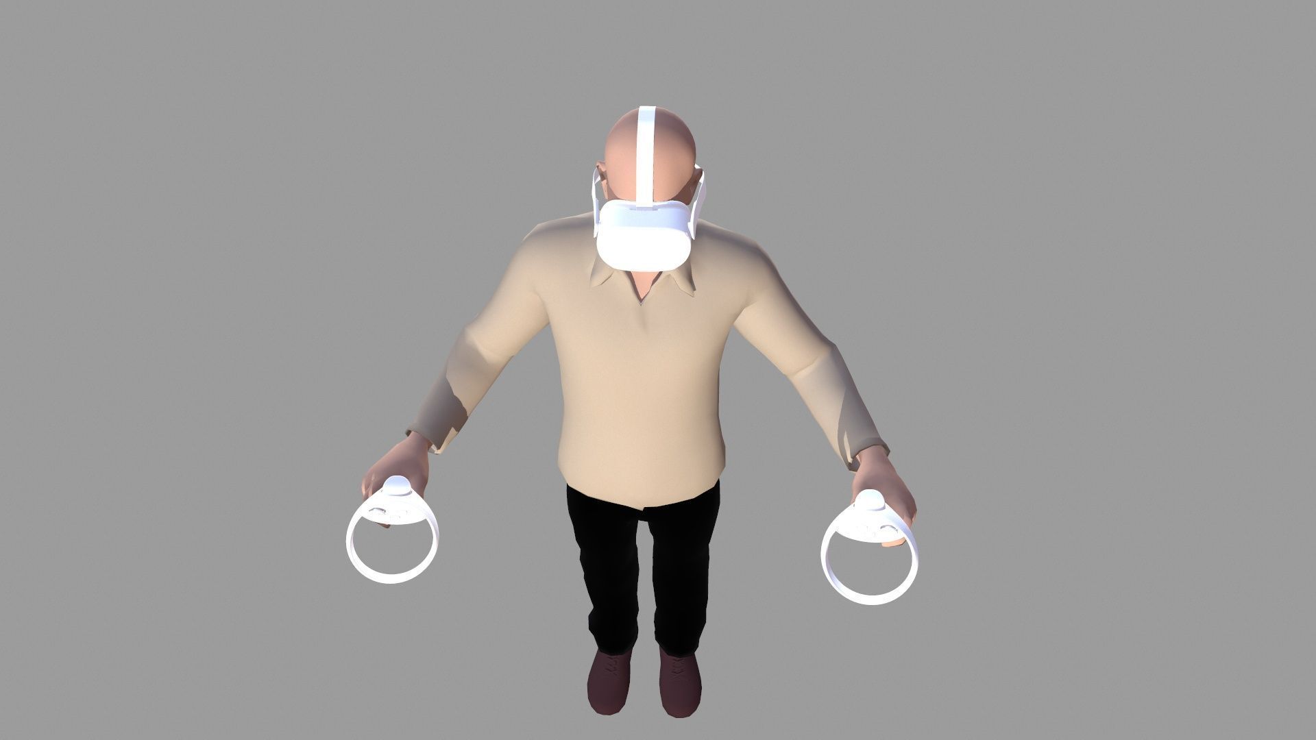 VR Character Boy Low-poly 3D model_7