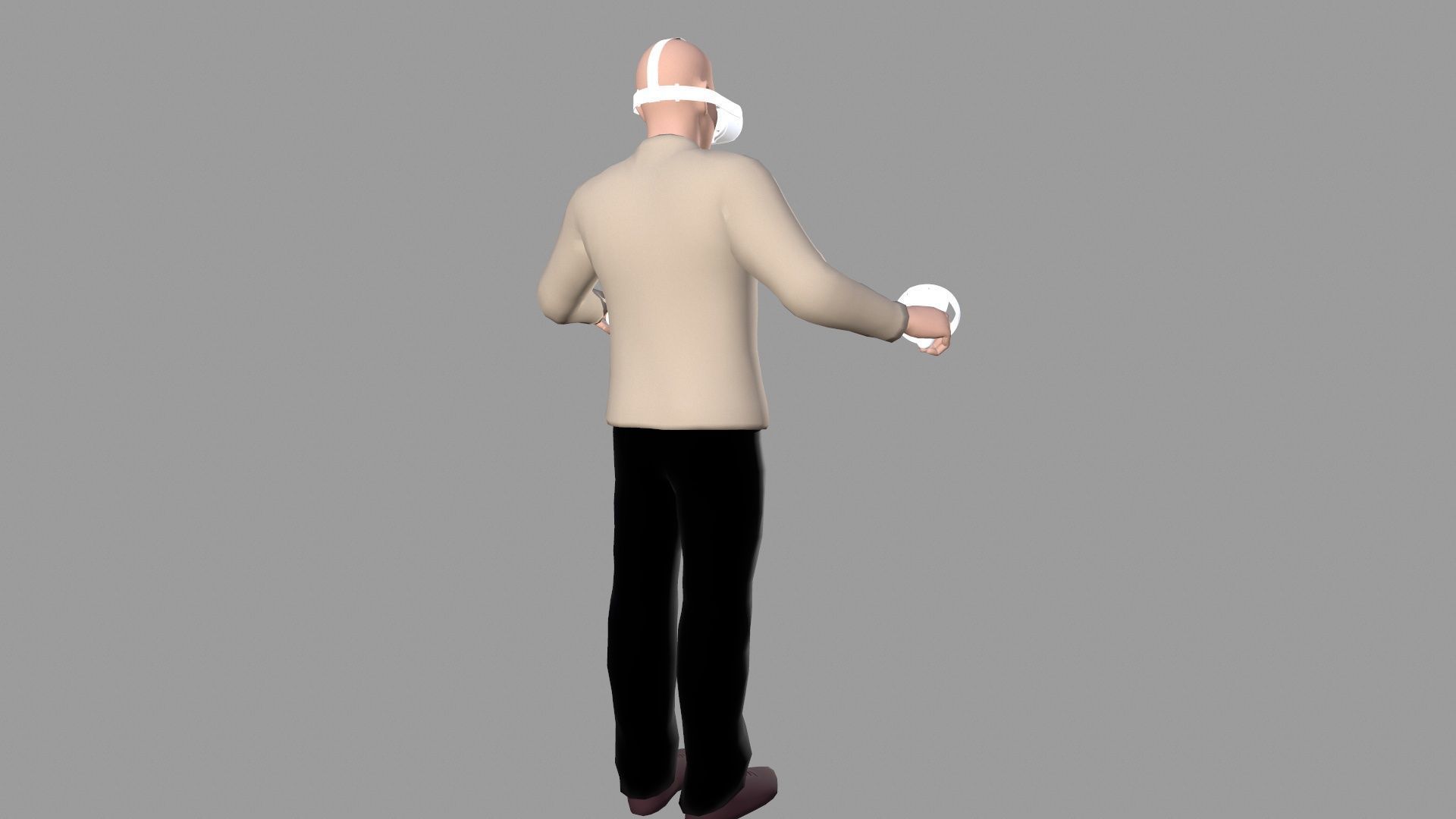 VR Character Boy Low-poly 3D model_10