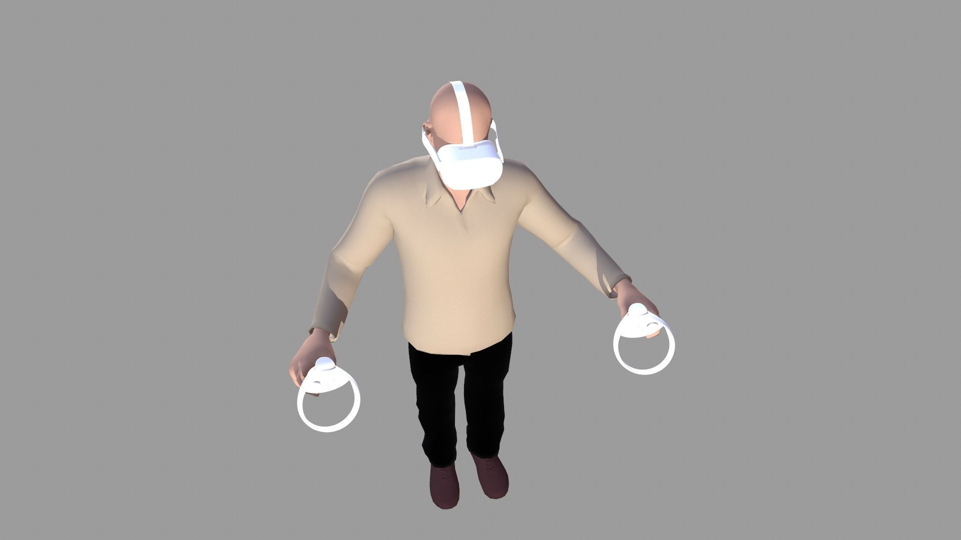 VR Character Boy Low-poly 3D model_8