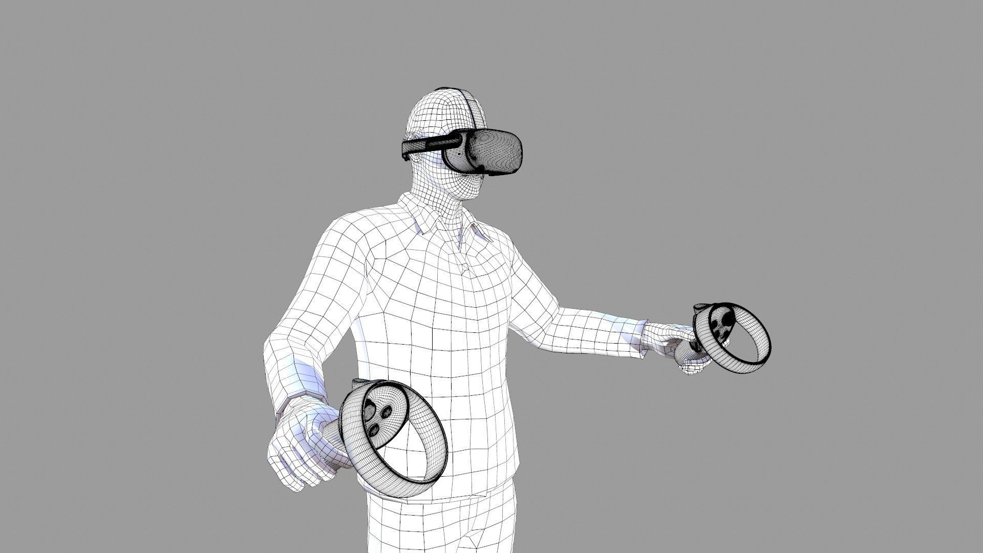 VR Character Boy Low-poly 3D model_14