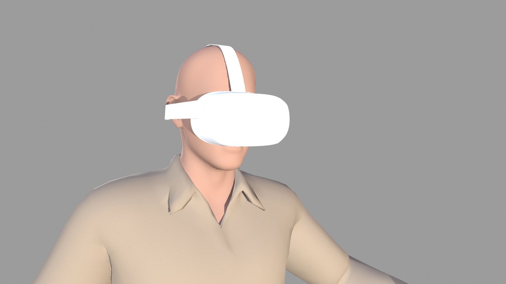 VR Character Boy Low-poly 3D model_6