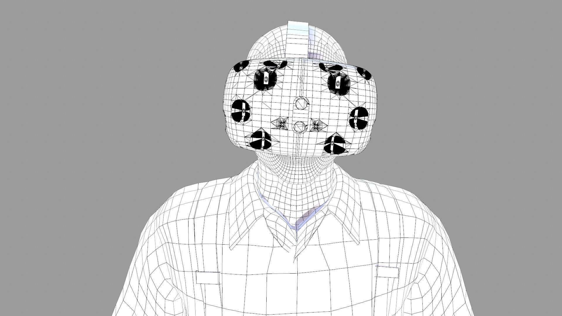 Character VR HeadSet Low-poly 3D model_32