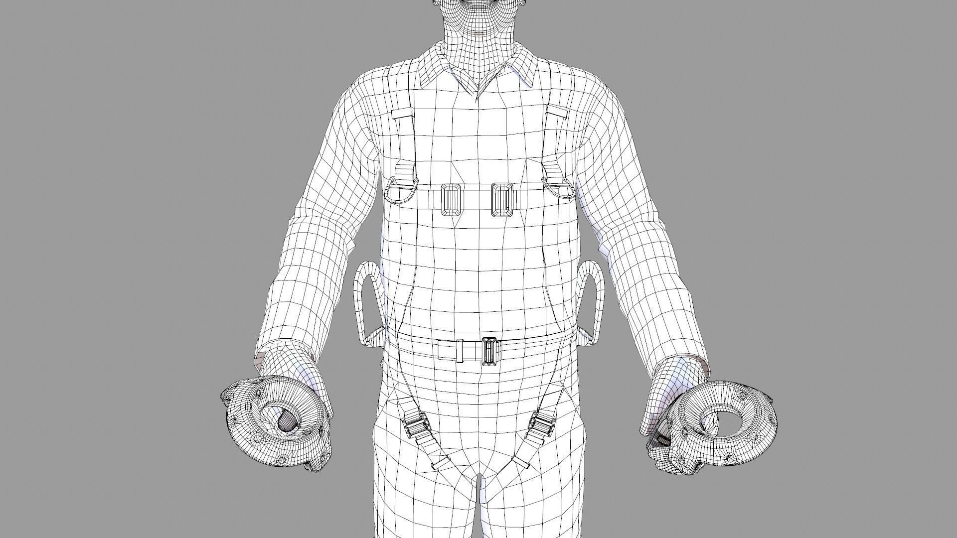 Character VR HeadSet Low-poly 3D model_31