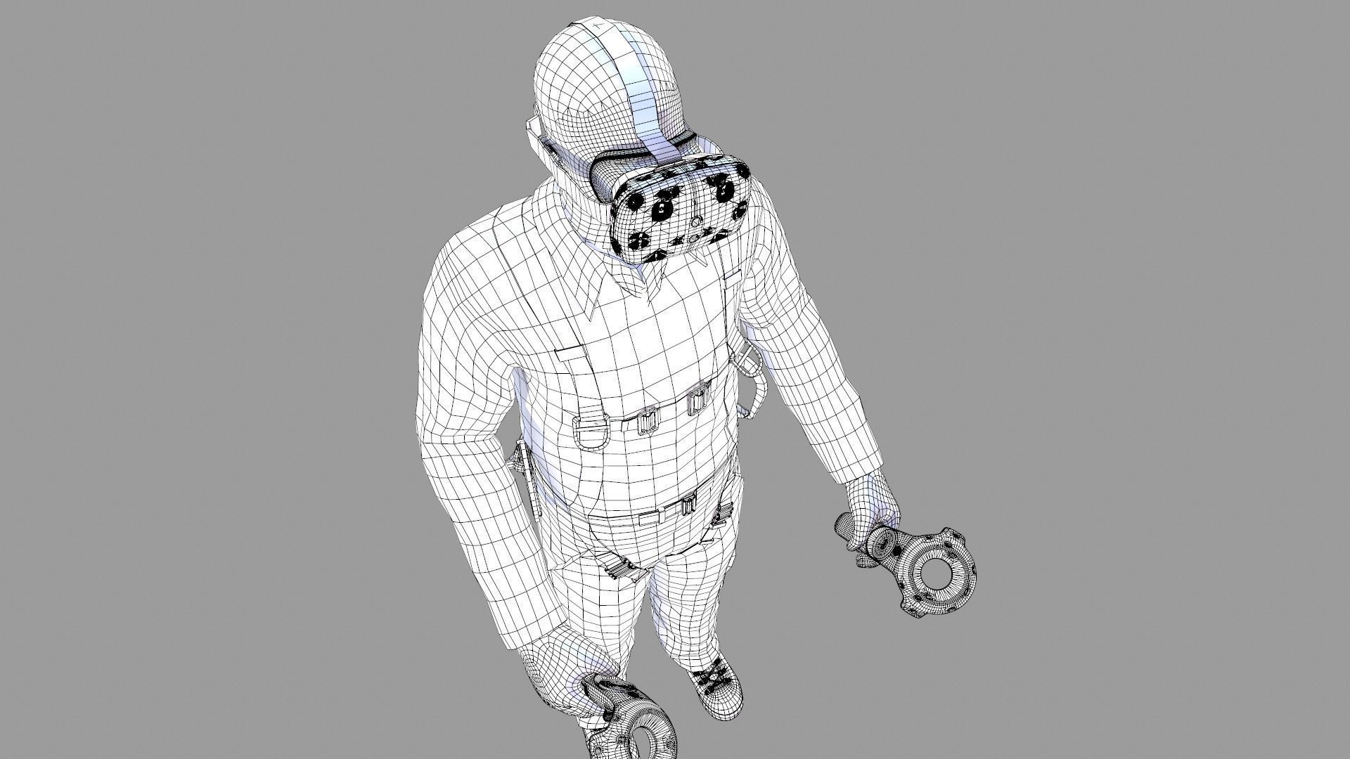 Character VR HeadSet Low-poly 3D model_33