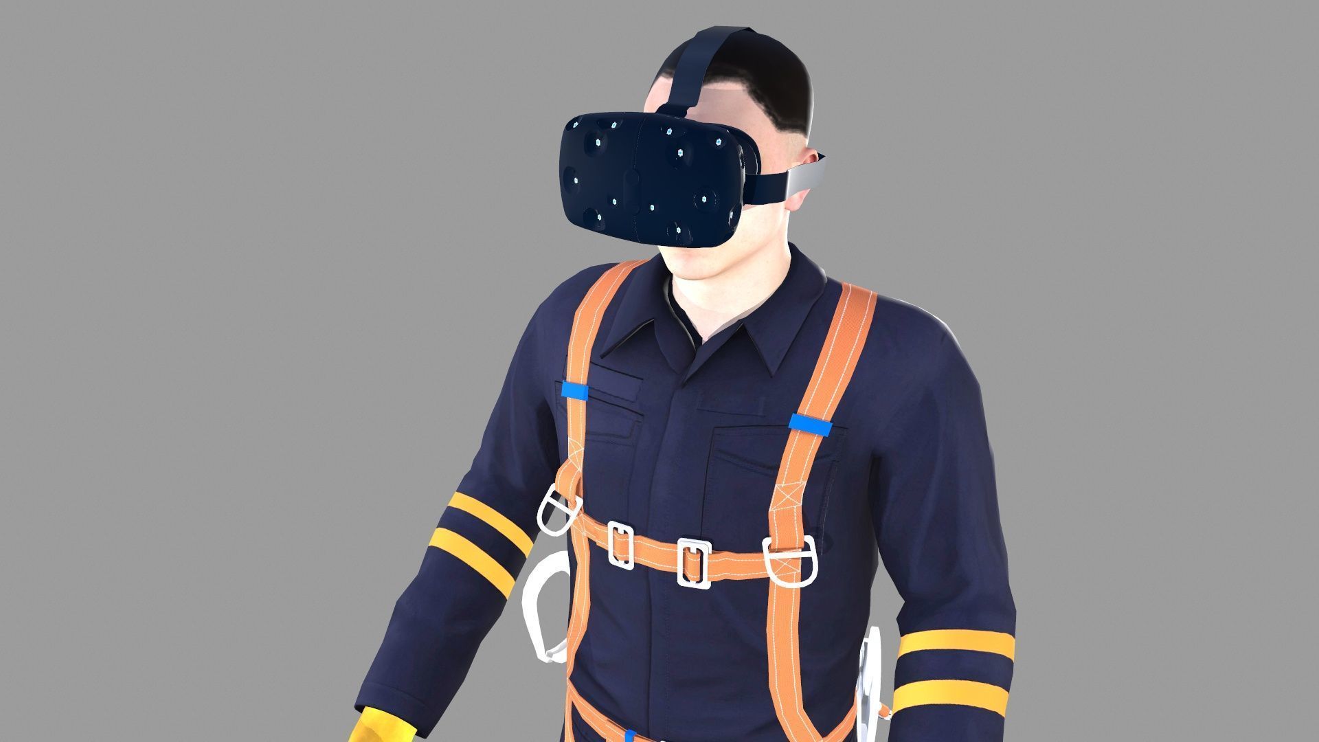 Character VR HeadSet Low-poly 3D model_10