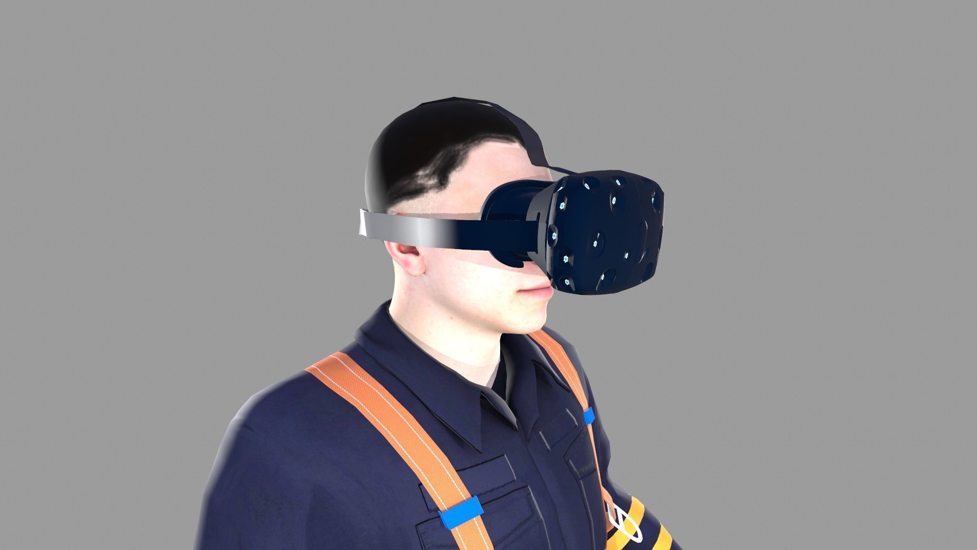 Character VR HeadSet Low-poly 3D model_8