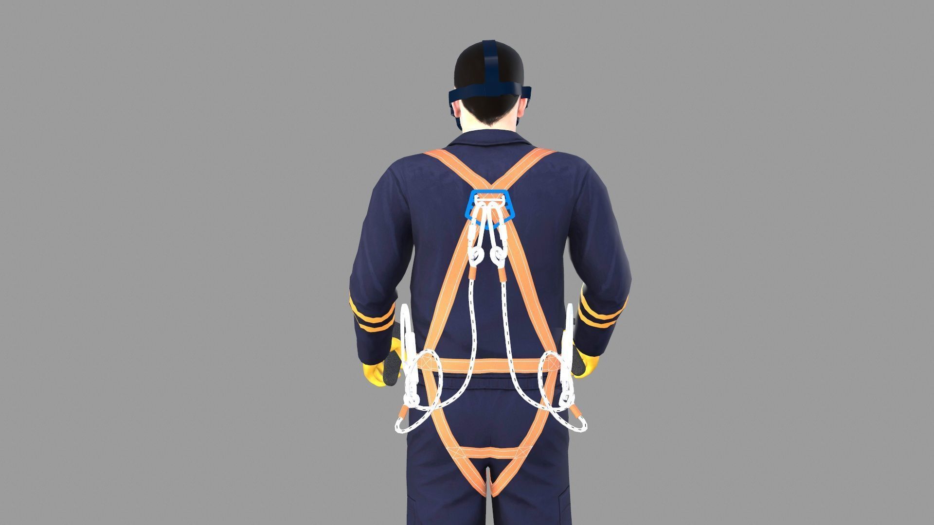 Character VR HeadSet Low-poly 3D model_5