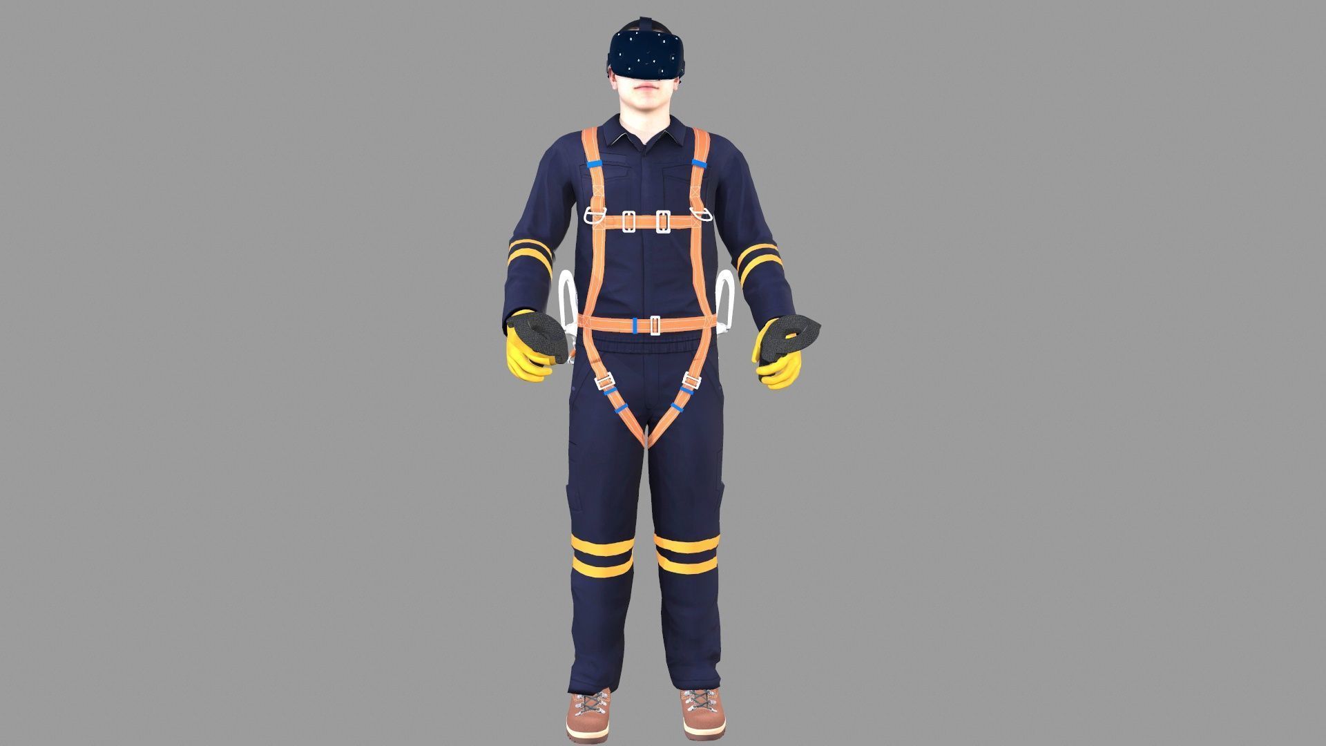 Character VR HeadSet Low-poly 3D model_2